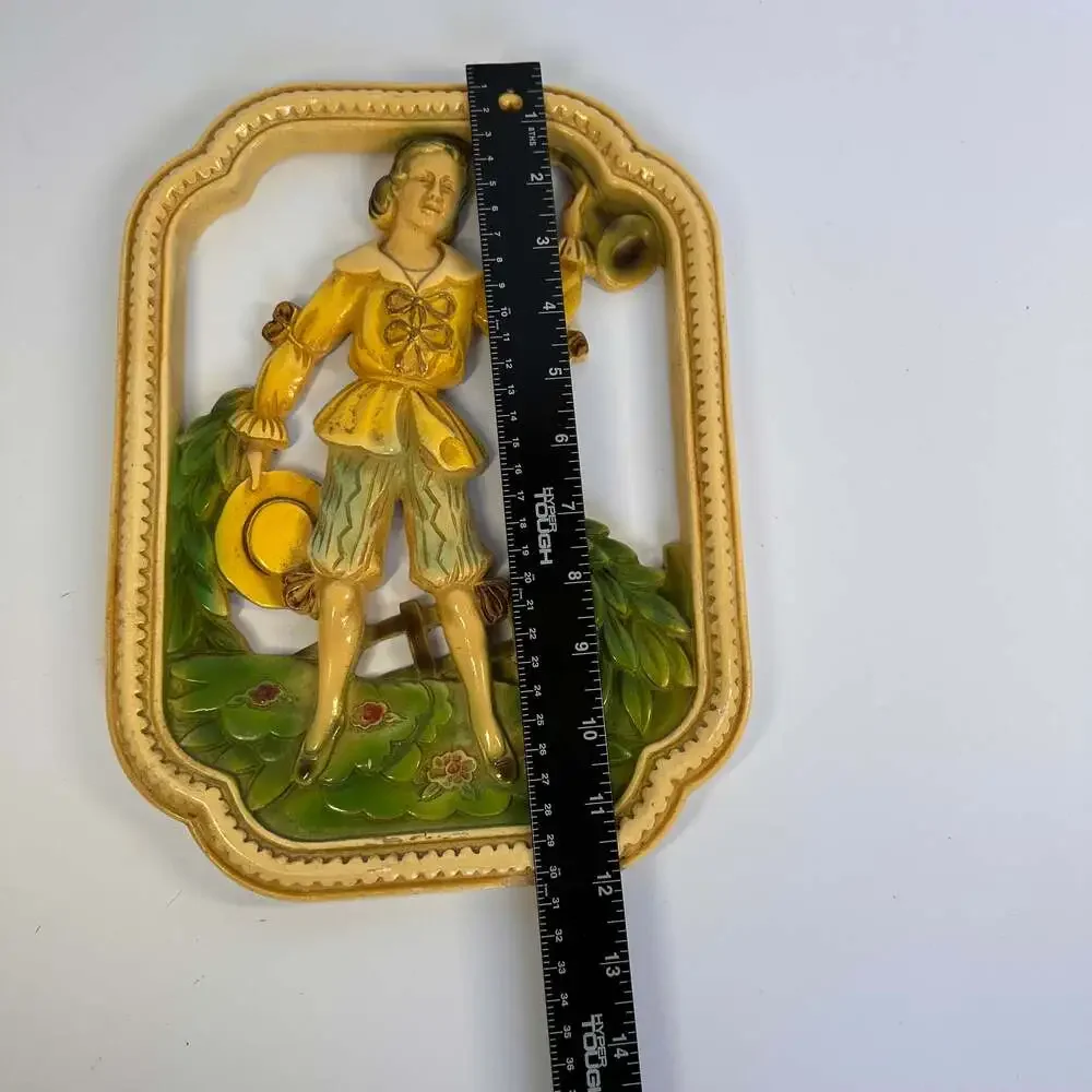 Vintage Empire 3D Wall Art Victorian Courting Couple Plaques Made In Italy‎